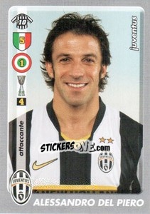 Sticker Alessandro Del Piero - Calciatori 2008-2009 n. 214 - Panini