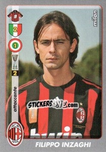 Sticker Filippo Inzaghi - Calciatori 2008-2009 n. 286 - Panini