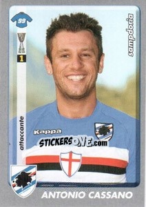 Cromo Antonio Cassano - Calciatori 2008-2009 - Panini