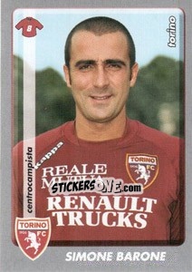 Sticker Simone Barone - Calciatori 2008-2009 n. 449 - Panini