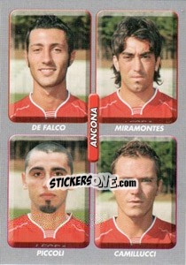 Sticker De Falco / Miramontes / Piccoli / Camillucci - Calciatori 2008-2009 - Panini