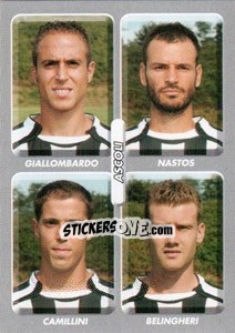 Sticker Giallombardo / Nastos / Camillini / Belingheri - Calciatori 2008-2009 n. 497 - Panini