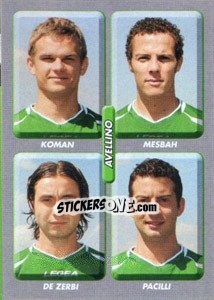 Sticker Koman / Mesbah / De Zerbi / Pacilli - Calciatori 2008-2009 n. 505 - Panini