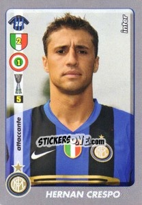 Cromo Hernan Crespo - Calciatori 2008-2009 - Panini