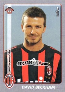 Sticker David Beckham - Calciatori 2008-2009 n. A72 - Panini