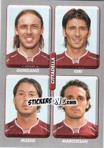 Figurina Giordano / iori / musso / marchesan - Calciatori 2008-2009 - Panini