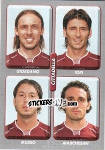 Sticker Giordano / iori / musso / marchesan - Calciatori 2008-2009 n. 524 - Panini