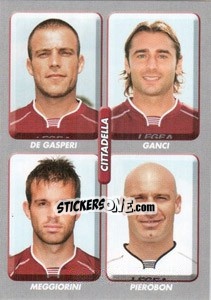 Sticker De Gasperi / Ganci / Meggiorini / Pierobon - Calciatori 2008-2009 n. 526 - Panini