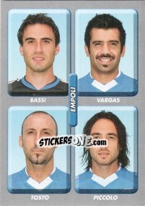 Cromo Bassi / Vargas / Tosto / Piccolo - Calciatori 2008-2009 - Panini