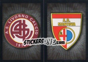 Sticker Scudetto(Livorno/Mantova) - Calciatori 2008-2009 - Panini