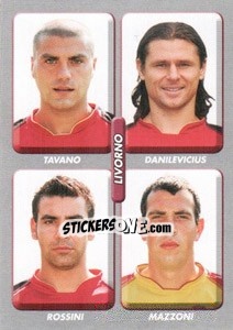 Sticker Tavano / Danilevicius / Rossini / Mazzoni - Calciatori 2008-2009 n. 552 - Panini
