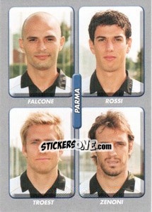 Sticker Falcone / Rossi / Troest / Zenoni - Calciatori 2008-2009 n. 568 - Panini