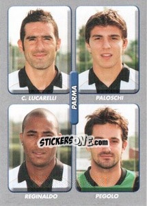 Sticker Lucarelli / paloschi / reginaldo / pegolo - Calciatori 2008-2009 n. 571 - Panini