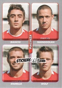Sticker Bianchi / Nainggolan / Stamilla / Wolf - Calciatori 2008-2009 n. 576 - Panini