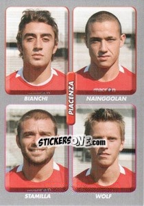 Cromo Bianchi / Nainggolan / Stamilla / Wolf - Calciatori 2008-2009 - Panini