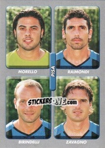 Sticker Morello / Raimondi / Birindelli / Zavagno - Calciatori 2008-2009 n. 580 - Panini