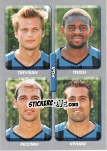 Sticker Trevisan / Feussi / Piccinni / Viviani - Calciatori 2008-2009 n. 581 - Panini