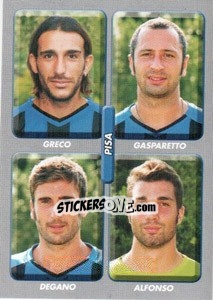 Sticker Greco / Gasparetto / Degano / Alfonso - Calciatori 2008-2009 - Panini