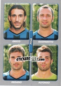 Sticker Greco / Gasparetto / Degano / Alfonso - Calciatori 2008-2009 n. 584 - Panini