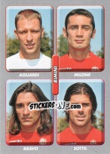 Sticker Agliardi / Milone / Bravo / Sottil - Calciatori 2008-2009 n. 587 - Panini