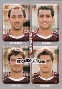 Sticker Tricarico / Scarpa / Soligo / Gerardi - Calciatori 2008-2009 n. 596 - Panini
