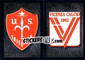 Sticker Scudetto(Triestina/Vicenza) - Calciatori 2008-2009 n. 611 - Panini