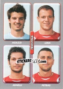 Sticker Agazzi / Lima / Minelli / Petras - Calciatori 2008-2009 n. 613 - Panini