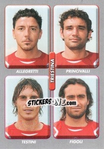 Sticker Allegretti / Princivalli / Testini / Figoli - Calciatori 2008-2009 n. 616 - Panini