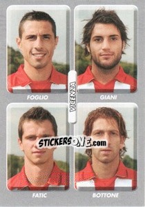 Sticker Foglio / giani / fatic / bottone - Calciatori 2008-2009 - Panini