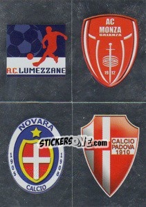 Sticker Scudetto(Lumezzane/monza/novara/padova) - Calciatori 2008-2009 n. 636 - Panini
