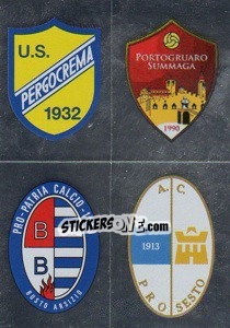Sticker Scudetto(Pergocrema/Portogruaro/Pro Patria/Pro Sesto) - Calciatori 2008-2009 - Panini