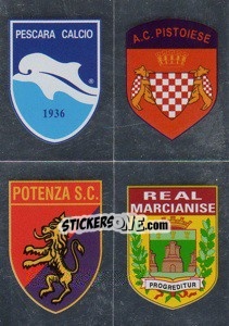 Sticker Scudetto(Pescara/Pistoiese/Potenza/Real Marcianise) - Calciatori 2008-2009 n. 654 - Panini