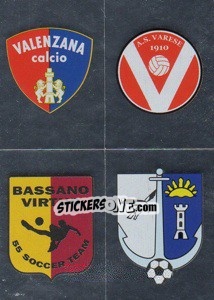 Sticker Scudetto(Valenzana/Varese/Bassano/Bellaria Igea Marina) - Calciatori 2008-2009 - Panini