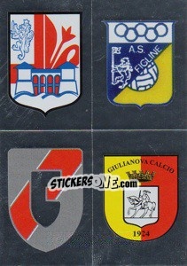 Sticker Scudetto(Cuolo Pelli Cappiano.R/figline/giacomense/giulianova) - Calciatori 2008-2009 n. 665 - Panini