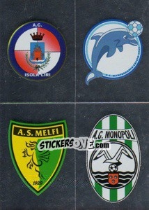 Sticker Scudetto(Isola Liri/manfredonia/melfi/monopoli)