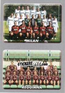 Cromo Squadra(Milan/Reggiana) - Calciatori 2008-2009 - Panini