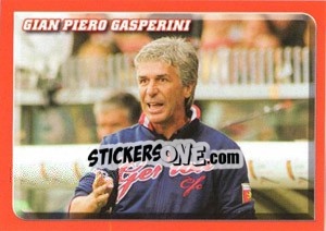 Sticker L'Uomo Dell'Anno: Gian Piero Gasperini - Calciatori 2008-2009 n. V9 - Panini