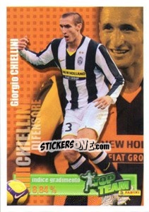 Sticker Difensore: Giorgio Chiellini - Calciatori 2008-2009 - Panini