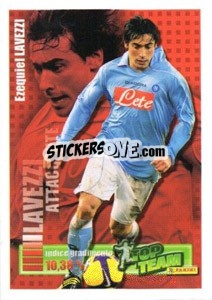 Sticker Ataccante: Ezequiel Lavezzi - Calciatori 2008-2009 n. X11 - Panini