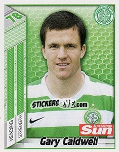 Sticker Gary Caldwell - Scottish Premier League 2007-2008 n. 65 - Panini