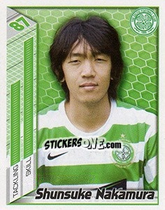 Cromo Shunsuke Nakamura - Scottish Premier League 2007-2008 - Panini