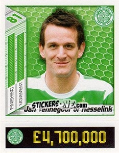 Sticker Jan Vennegoor of Hesselink - Scottish Premier League 2007-2008 - Panini