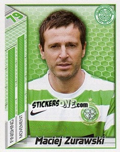 Sticker Maciej Zurawski - Scottish Premier League 2007-2008 n. 90 - Panini