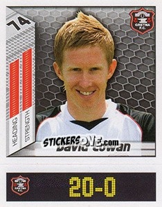 Sticker David Cowan - Scottish Premier League 2007-2008 n. 168 - Panini