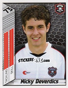 Figurina Nicky Deverdics - Scottish Premier League 2007-2008 n. 181 - Panini