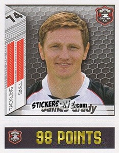 Cromo James Grady - Scottish Premier League 2007-2008 n. 185 - Panini