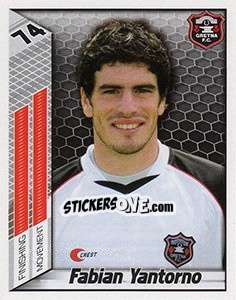Figurina Fabiano Yantorno - Scottish Premier League 2007-2008 n. 189 - Panini