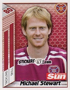 Sticker Michael Stewart - Scottish Premier League 2007-2008 n. 208 - Panini