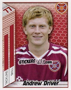 Sticker Abndrew Driver - Scottish Premier League 2007-2008 n. 212 - Panini