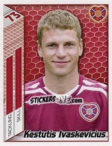 Sticker Kestutis Ivaskevicius - Scottish Premier League 2007-2008 - Panini